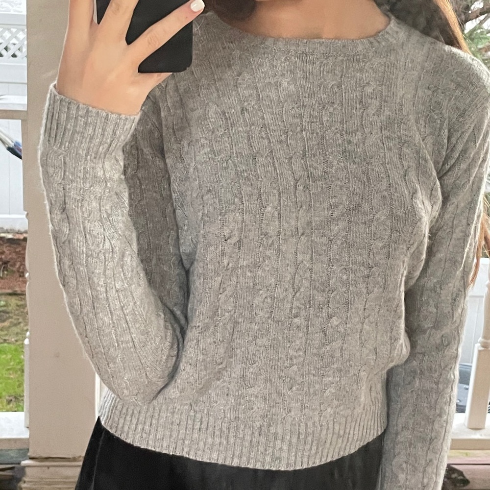 grey sweater